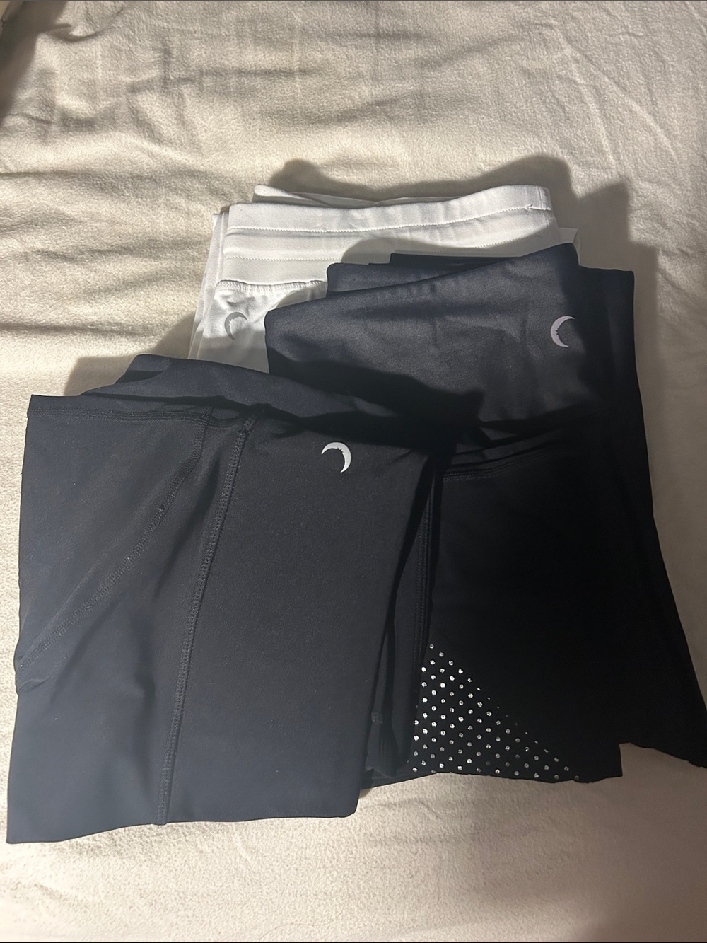 ZYIA Black and White Women's Active Leggings Set